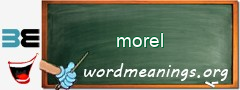 WordMeaning blackboard for morel